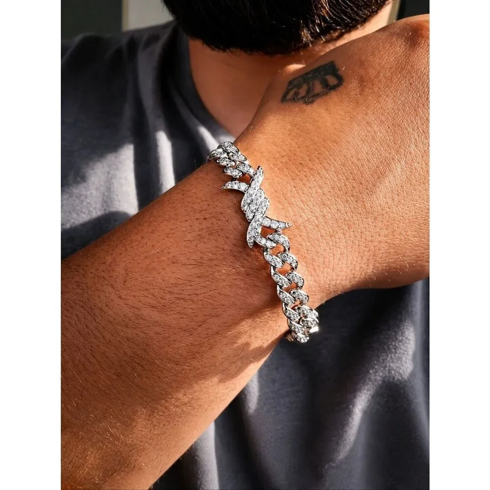 Cuban Link Barbed Wire Bracelet